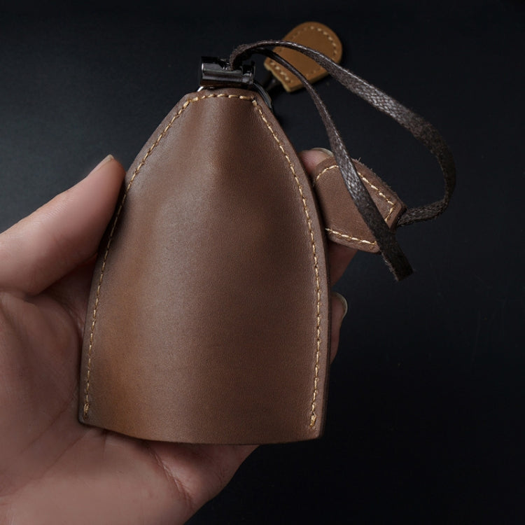 18Y-009 Vintage Handmade Leather Car Pull-Out Key Case(Oil Wax Skin Camel) - Car Key Cases by PMC TechLife | Online Shopping South Africa | PMC TechLife | Buy Now Pay Later Mobicred
