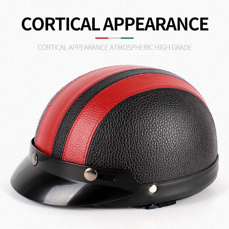 BSDDP A0318 PU Helmet With Goggles, Size: One Size(Black Brown) - Helmets by BSDDP | Online Shopping South Africa | PMC TechLife | Buy Now Pay Later Mobicred