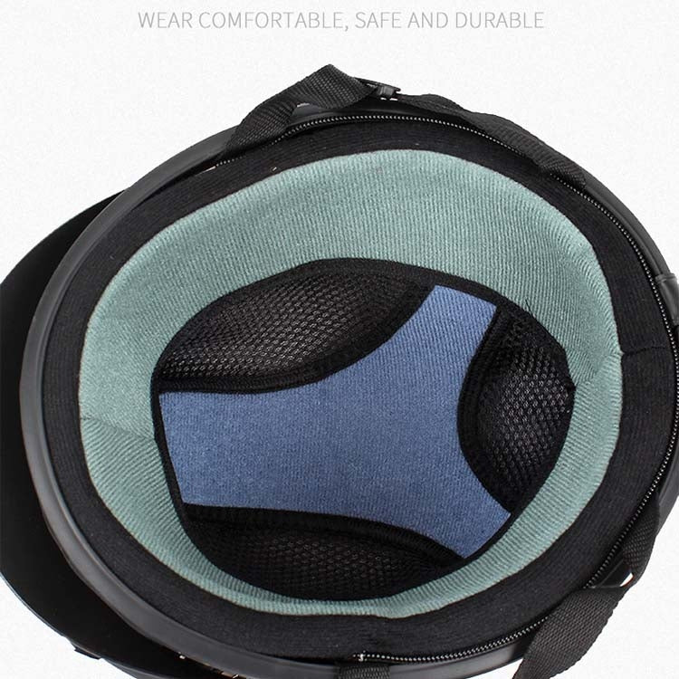 BSDDP A0318 PU Helmet With Goggles, Size: One Size(Black Blue) - Helmets by BSDDP | Online Shopping South Africa | PMC TechLife | Buy Now Pay Later Mobicred