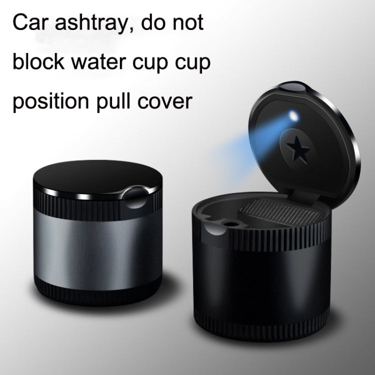 Car Ashtray With LED Ambient Light(Silver) - Ashtrays by PMC Jewellery | Online Shopping South Africa | PMC Jewellery | Buy Now Pay Later Mobicred