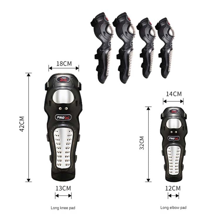 PRO-BIKER RH-1010 Motorcycle Keep Warm Anti-Fall Stainless Steel Protective Gear(Knee Pads + Elbow Pads) - Protective Gear by PMC TechLife | Online Shopping South Africa | PMC TechLife | Buy Now Pay Later Mobicred