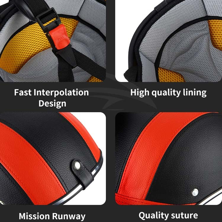 BSDDP A0322 Summer Half Helmet Lightweight Safety Helmet(Orange) - Protective Helmet & Masks by BSDDP | Online Shopping South Africa | PMc TechLife | Buy Now Pay Later Mobicred