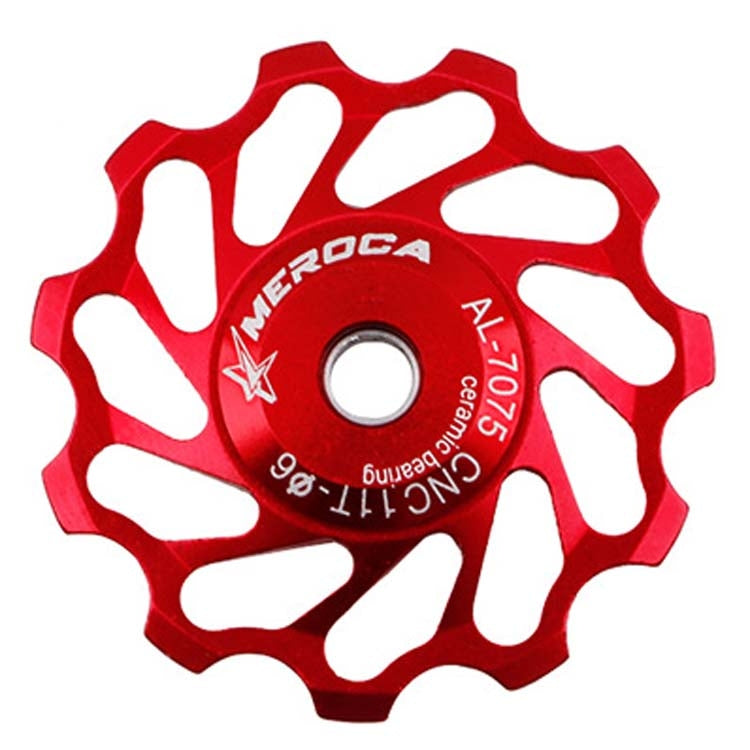 MEROCA Ceramic Bearing Mountain Bike Guide Wheel(11T Red) - Guide wheels by MEROCA | Online Shopping South Africa | PMc TechLife | Buy Now Pay Later Mobicred