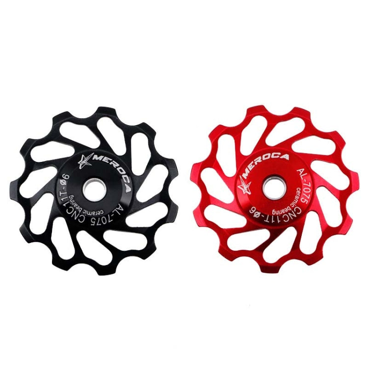 MEROCA Ceramic Bearing Mountain Bike Guide Wheel(11T Red) - Guide wheels by MEROCA | Online Shopping South Africa | PMc TechLife | Buy Now Pay Later Mobicred