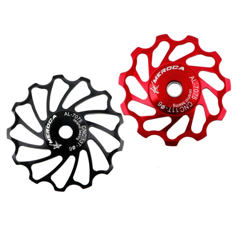 MEROCA Ceramic Bearing Mountain Bike Guide Wheel(13T Red) - Guide wheels by MEROCA | Online Shopping South Africa | PMc TechLife | Buy Now Pay Later Mobicred