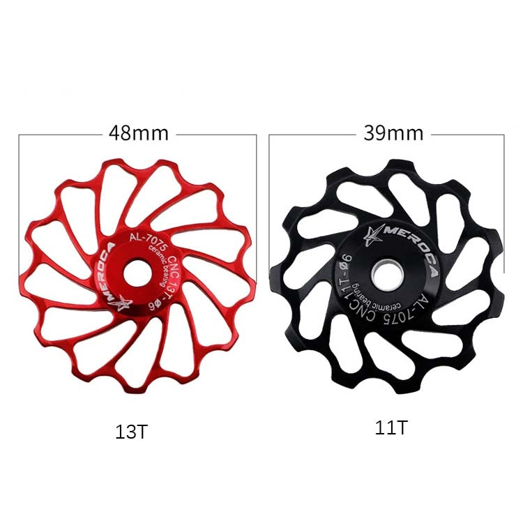 MEROCA Ceramic Bearing Mountain Bike Guide Wheel(11T Black) - Guide wheels by MEROCA | Online Shopping South Africa | PMc TechLife | Buy Now Pay Later Mobicred