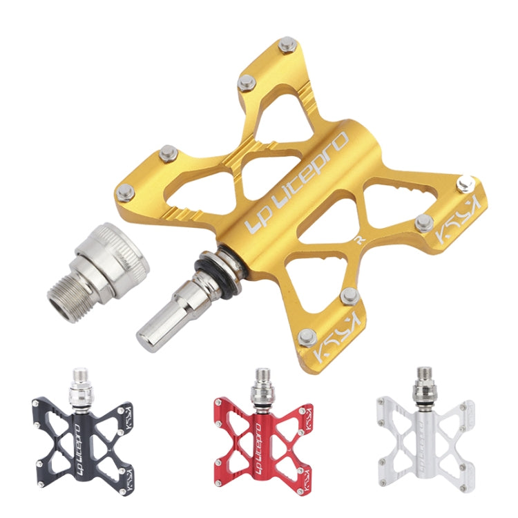 LP LitePro K5 Folding Bkie Aluminum Alloy Bearin Pedals(Golden) - free shipping - PMc TechLife - Order now!