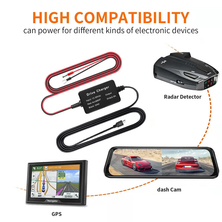 C301 12V to 5V Car ACC Takes Electricity Buck Cables, Model: Buckle + 1 x Take Appliance - Cables & Connectors by PMC TechLife | Online Shopping South Africa | PMC TechLife | Buy Now Pay Later Mobicred