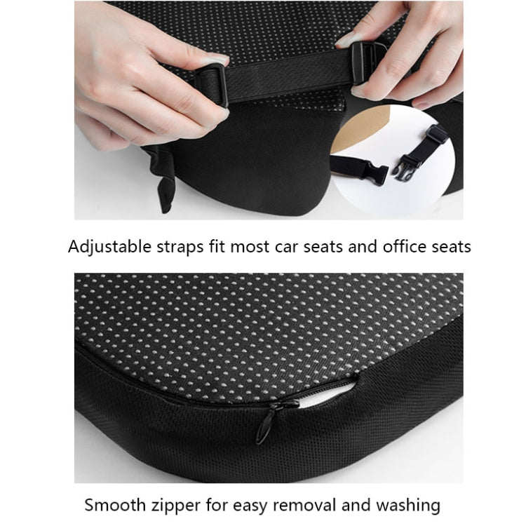 QFC060 V-shaped Car Memory Foam Non-slip Seat Cushion(Black) - Seat Accessories by PMC TechLife | Online Shopping South Africa | PMC TechLife | Buy Now Pay Later Mobicred