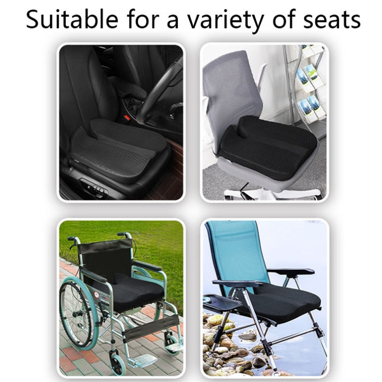 QFC060 V-shaped Car Memory Foam Non-slip Seat Cushion(Black) - Seat Accessories by PMC TechLife | Online Shopping South Africa | PMC TechLife | Buy Now Pay Later Mobicred