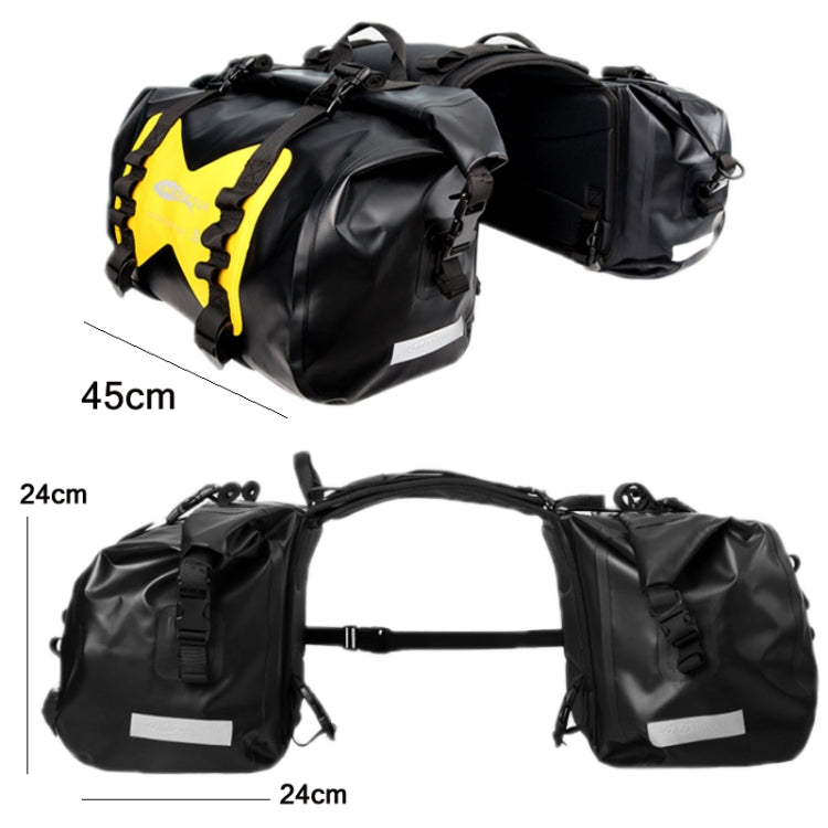 AFISHTOUR FM2021 Large Capacity Waterproof Motorcycle Rear Seat Bag, Color: Yellow - free shipping - PMC TechLife - Order now!