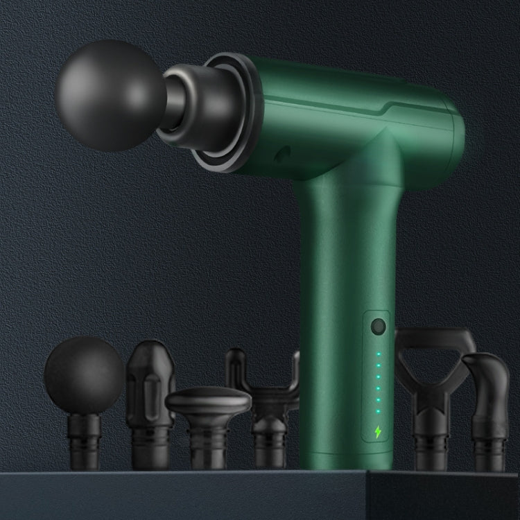 BG-128 6-speed Mini Convenient Massage Gun With 6 Massage Heads,CN Plug(Green) - free shipping - PMC TechLife - Order now!