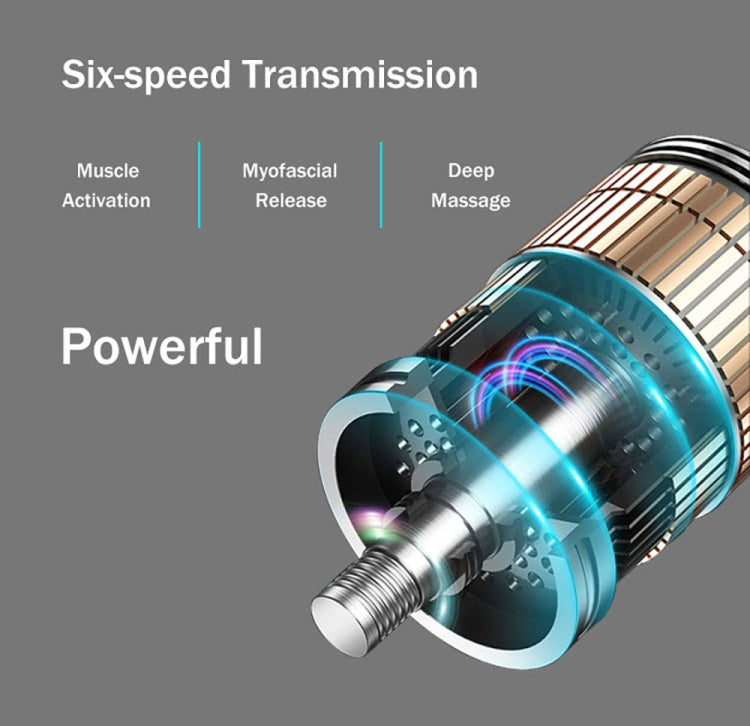 BG-128 6-speed Mini Convenient Massage Gun With 6 Massage Heads,CN Plug(Red) - free shipping - PMC TechLife - Order now!