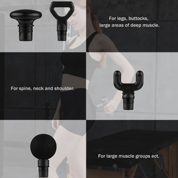 BG-128 6-speed Mini Convenient Massage Gun With 6 Massage Heads,CN Plug(Gray) - free shipping - PMC TechLife - Order now!