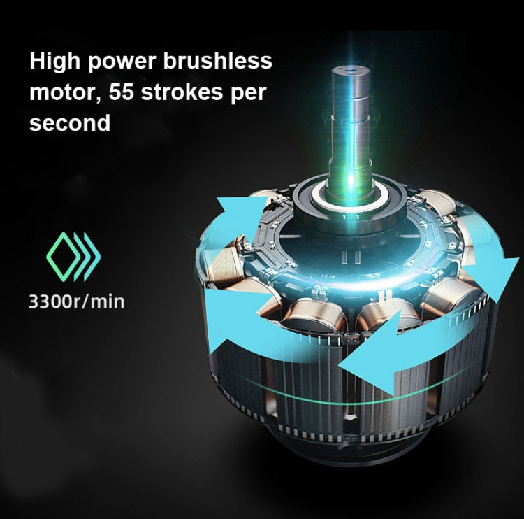 Booster T  Deep Muscle Relaxation Massage Gun,EU Plug  2500mAh With 6 Massage Head(Gray) - free shipping - PMC TechLife - Order now!