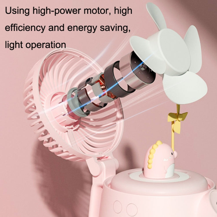 A04a USB Cute Pet Kettle Spray Desktop Fan(Pink Small Dinosaur) - Electric Fans by PMC TechLife | Online Shopping South Africa | PMC TechLife | Buy Now Pay Later Mobicred