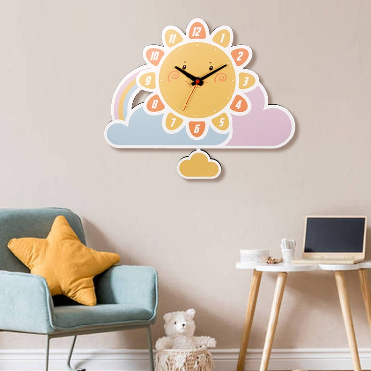 Cartoon Shake Wall Clock Children Room Decoration Wall Clock (Sun) - Wall Clock by null | Online Shopping South Africa | PMc TechLife | Buy Now Pay Later Mobicred