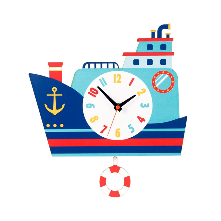 Cartoon Shake Wall Clock Children Room Decoration Wall Clock (Sail Boat) - Wall Clock by null | Online Shopping South Africa | PMc TechLife | Buy Now Pay Later Mobicred