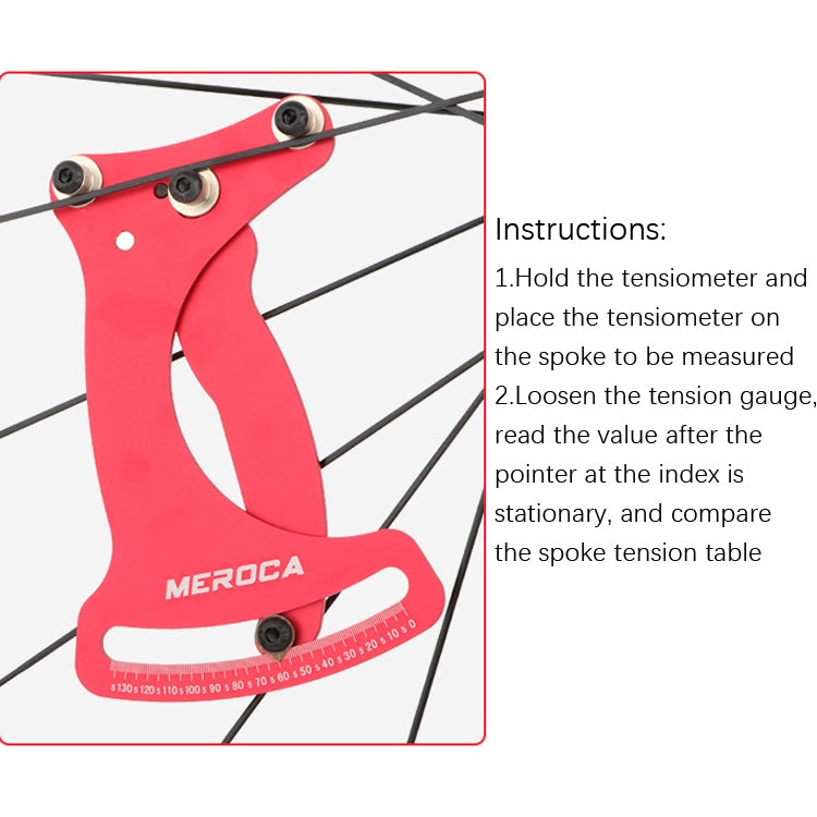 MEROCA Bicycle Ring Calibration Tool Spoke Tension Tube Wheel Set Steel Wire, Color: Colorful+Wrench - Maintenance tools by MEROCA | Online Shopping South Africa | PMc TechLife | Buy Now Pay Later Mobicred
