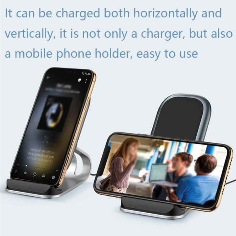 Z01 15W Multifunctional Desktop Wireless Charger with Stand Function, Spec: MCU (Black) - free shipping - PMC Jewellery - Order now!