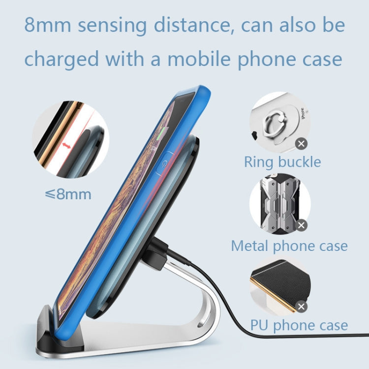 Z01 15W Multifunctional Desktop Wireless Charger with Stand Function, Spec: MCU (Black) - free shipping - PMC Jewellery - Order now!