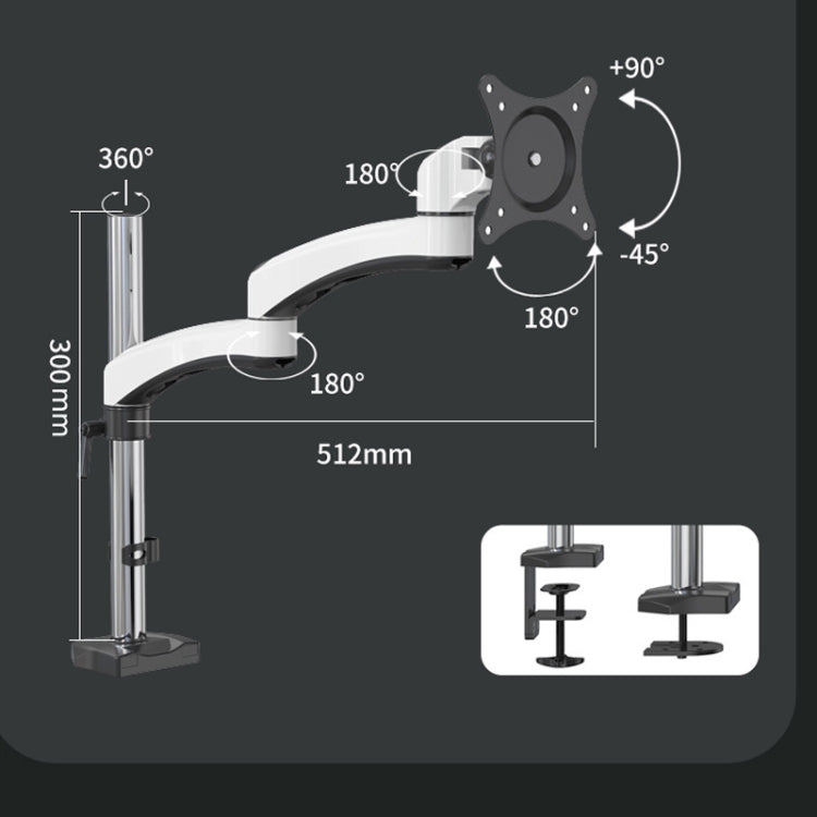 Gibbon Mounts FE112 Aluminum Alloy Lifting and Rotating LCD Computer Monitor Bracket(Perforation) - free shipping - PMC Jewellery - Order now!