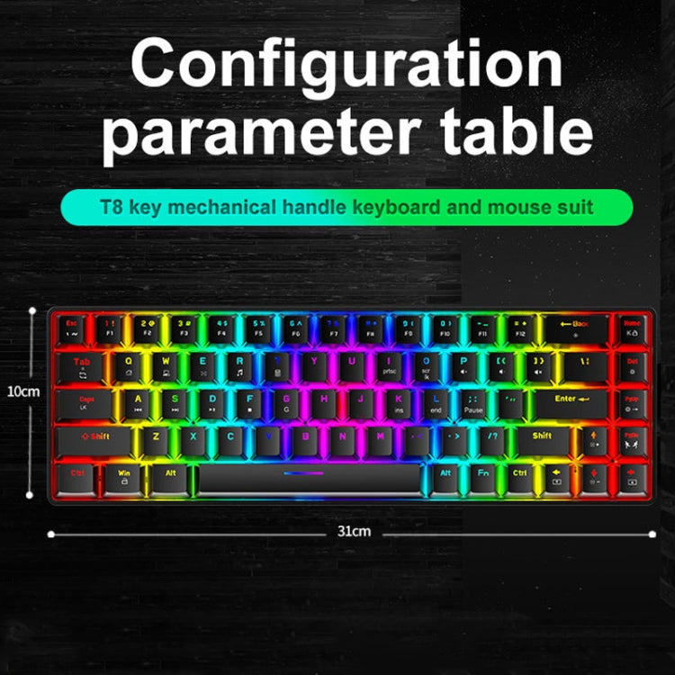 ZIYOU LANG T8 68 Keys RGB Luminous Gaming Mechanical Keyboard, Cable Length:1.6m(Blue Green Shaft) - free shipping - PMC Jewellery - Order now!