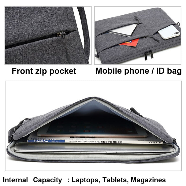 Zipper Type Polyester Business Laptop Liner Bag, Size: 11.6 Inch(Light Grey) - 10 - 11 inch by PMC TechLife | Online Shopping South Africa | PMC TechLife | Buy Now Pay Later Mobicred
