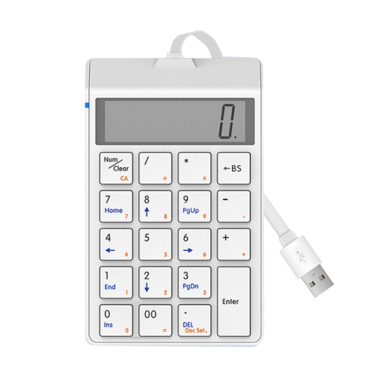 Sunreed SKB886S 19 Keys Wired Keypad With Digital USB Interface, Cable Length: 1.5m(White) - free shipping - PMC Jewellery - Order now!