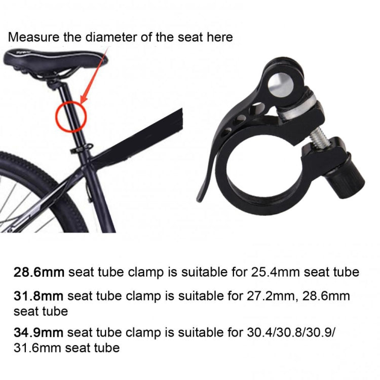 5 PCS Bicycle Accessories Quick Release Clip Road Bike Seatpost Clamp, Size: 34.9mm(Black) - Pipe clamps by PMc TechLife | Online Shopping South Africa | PMc TechLife | Buy Now Pay Later Mobicred