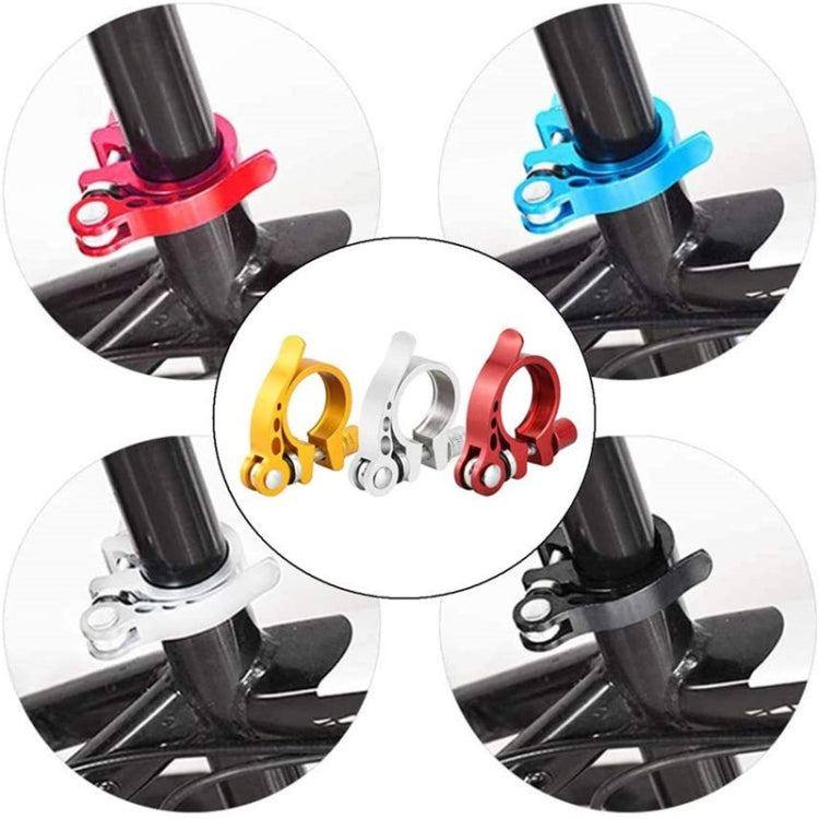 5 PCS Bicycle Accessories Quick Release Clip Road Bike Seatpost Clamp, Size: 34.9mm(Silver) - Pipe clamps by PMc TechLife | Online Shopping South Africa | PMc TechLife | Buy Now Pay Later Mobicred