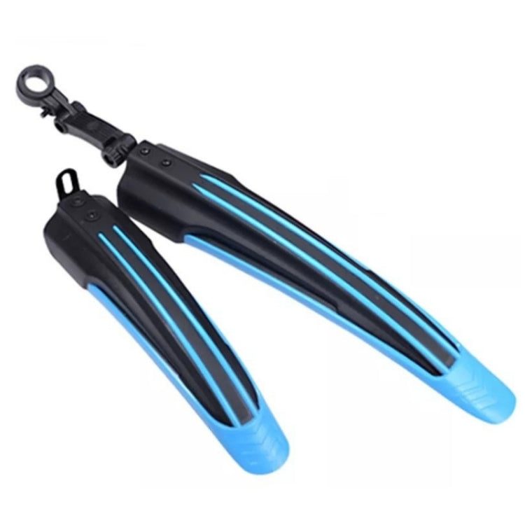 1 Set  Dual Color Bicycle Mudguard Mountain Bike Fenders Set(Black Light Blue) - Mudguards by PMc TechLife | Online Shopping South Africa | PMc TechLife | Buy Now Pay Later Mobicred