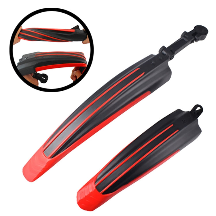 1 Set  Dual Color Bicycle Mudguard Mountain Bike Fenders Set(Dark Grey) - Mudguards by PMc TechLife | Online Shopping South Africa | PMc TechLife | Buy Now Pay Later Mobicred