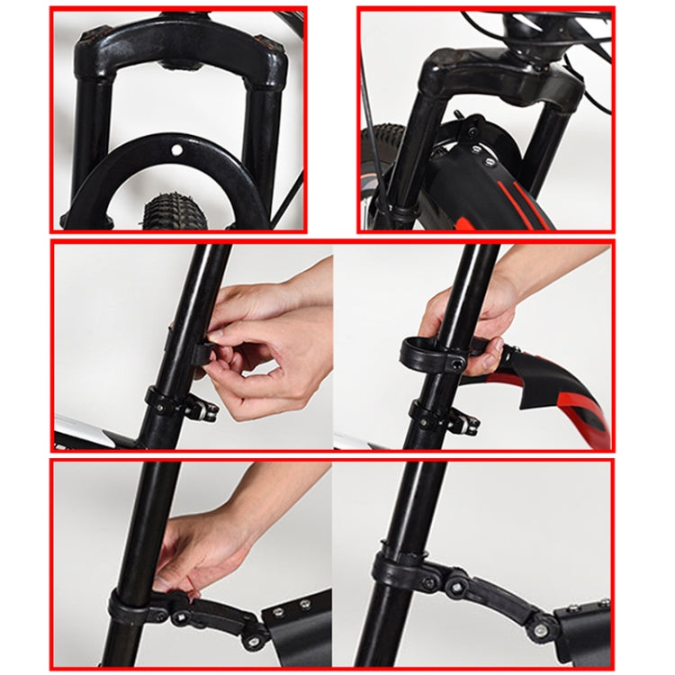 1 Set  Dual Color Bicycle Mudguard Mountain Bike Fenders Set(Dark Blue) - Mudguards by PMc TechLife | Online Shopping South Africa | PMc TechLife | Buy Now Pay Later Mobicred