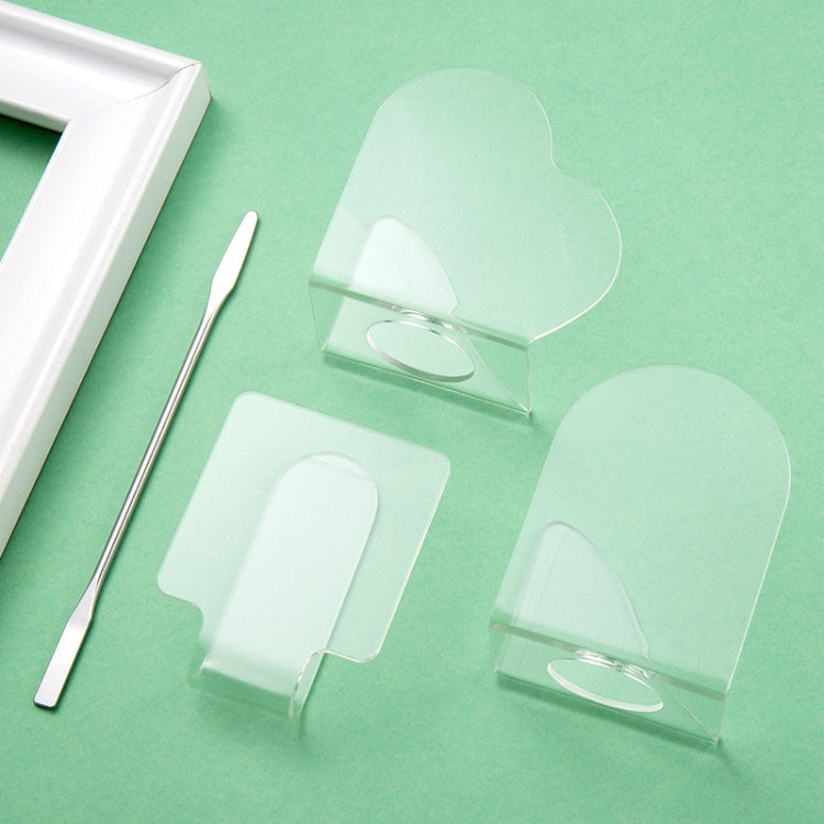 Acrylic Makeups Manicure Transparent Palette With Color Stick, Specification: Half-ring Plate+Stick - free shipping - PMC Jewellery - Order now!
