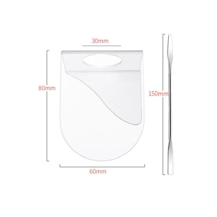 Acrylic Makeups Manicure Transparent Palette With Color Stick, Specification: Half-ring Plate+Stick - free shipping - PMC Jewellery - Order now!