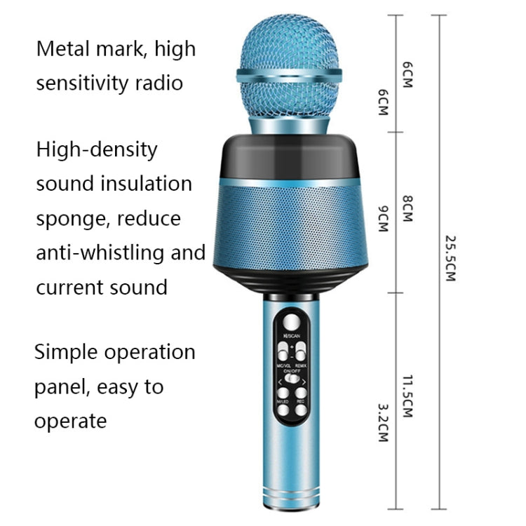 Q008 Wireless Bluetooth Live Microphone(Blue) - Microphone by PMC TechLife | Online Shopping South Africa | PMC TechLife | Buy Now Pay Later Mobicred