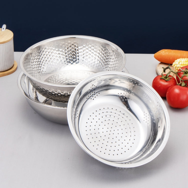 3 PCS / Set SiGang Stainless Steel Rice Washing and Vegetable Draining Basin(24cm+26cm+28cm) - Basin & Vessel Sink by PMC TechLife | Online Shopping South Africa | PMC TechLife | Buy Now Pay Later Mobicred