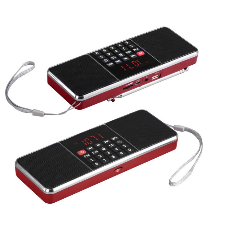 L-288FM Dual Speaker Radio MP3 Player Support TF Card/U Disk with LED Display(Gold) - Radio Player by PMC TechLife | Online Shopping South Africa | PMC TechLife | Buy Now Pay Later Mobicred