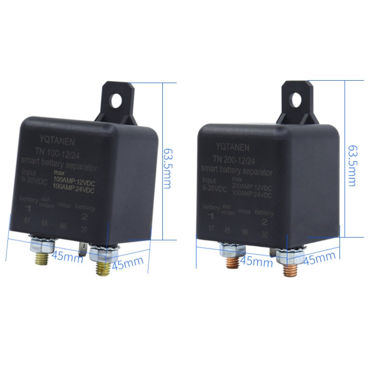 YQTANEN Small Volume Wide Voltage Dual Battery Isolator, Current: 100A - Relays by PMC TechLife | Online Shopping South Africa | PMC TechLife | Buy Now Pay Later Mobicred