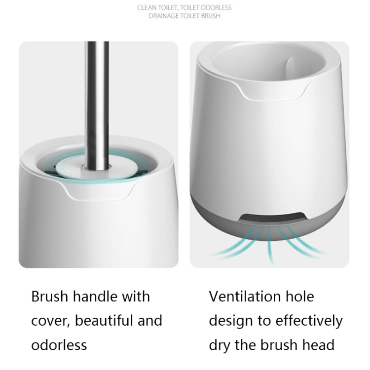 TPR Soft Glue Long-handle Toilet Brush with Base, Spec: Wall-mounted Type - Toilet Accessories by PMc TechLife | Online Shopping South Africa | PMc TechLife | Buy Now Pay Later Mobicred