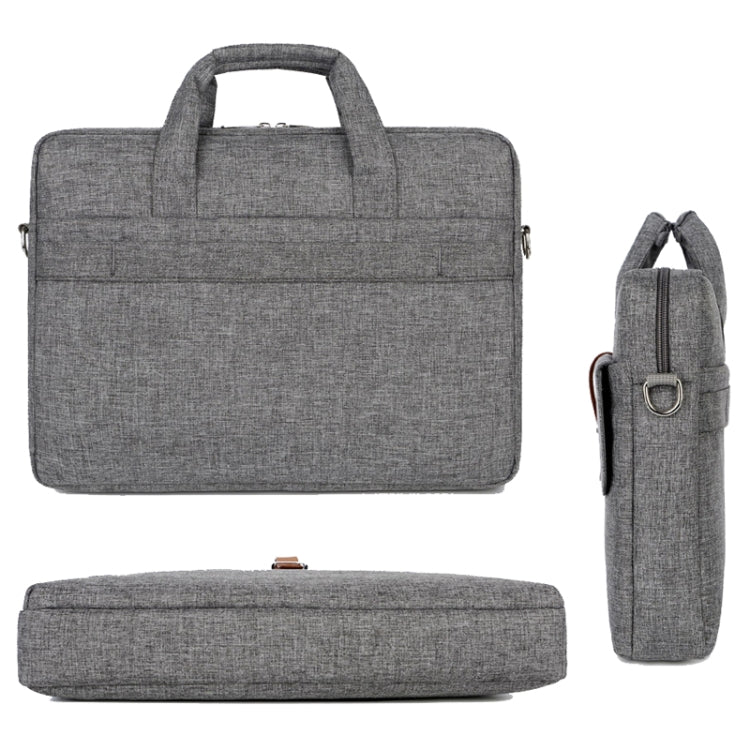 Multifunctional Wear-resistant Shoulder Handheld Laptop Bag, Size: 15 - 15.6 inch(Gray) - free shipping - PMC Jewellery - Order now!
