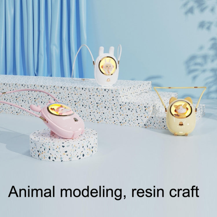 Star Pet Hanging Neck Fan USB Hand-Held Silent Luminous Fan(Pink) - Electric Fans by PMC TechLife | Online Shopping South Africa | PMC TechLife | Buy Now Pay Later Mobicred