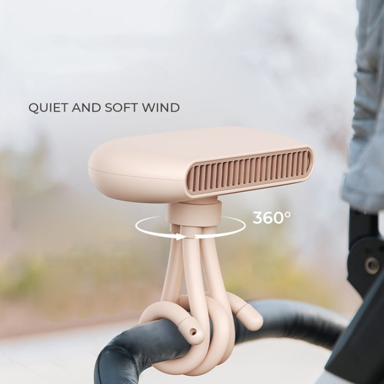 Handheld Mini USB Charging Desktop Portable Stroller Octopus Fan(White) - Electric Fans by PMC TechLife | Online Shopping South Africa | PMC TechLife | Buy Now Pay Later Mobicred