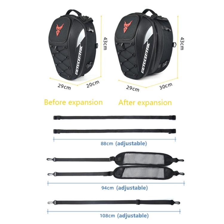 MOTOCENTRIC 11-MC-0102 Motorcycle Rear Seat Helmet Bag(Red) - free shipping - PMC TechLife - Order now!