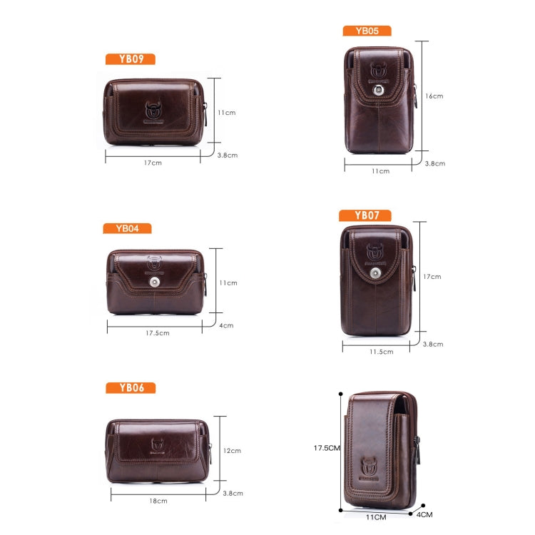 BULL CAPTAIN  Leather Multifunctional Waist Bag For Men(Brown-10) - Wallets by BULL CAPTAIN | Online Shopping South Africa | PMC TechLife | Buy Now Pay Later Mobicred