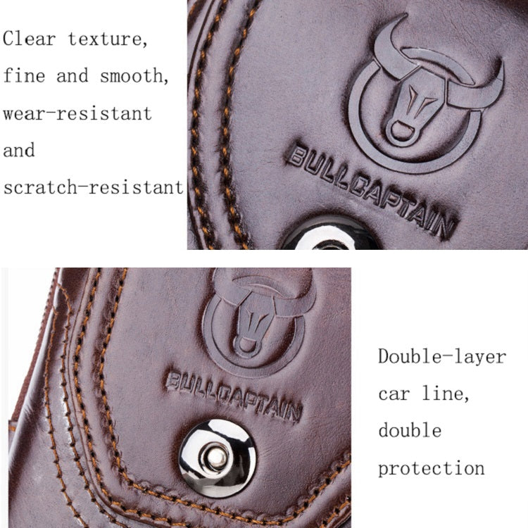 BULL CAPTAIN  Leather Multifunctional Waist Bag For Men(Black-04) - free shipping - PMC TechLife - Order now!