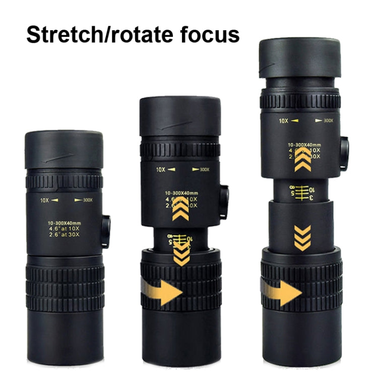 10-300x40 Monocular HD Telescope BAK4 Prism Telescope,Style: Standard - Monocular Binoculars by PMC TechLife | Online Shopping South Africa | PMC TechLife | Buy Now Pay Later Mobicred