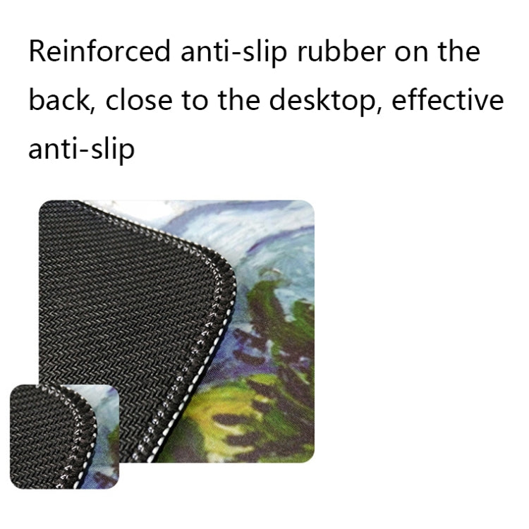 400x900x4mm Locked Am002 Large Oil Painting Desk Rubber Mouse Pad(Apricot Flower) - free shipping - PMC TechLife - Order now!