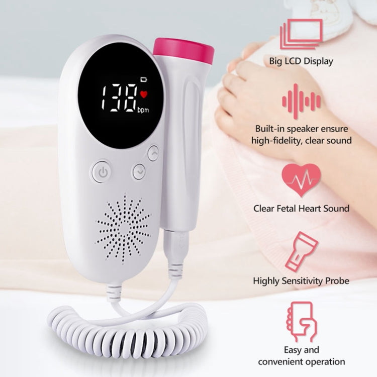 W8-25 Fetal Heart Rate Doppler Battery Powered Household Heartbeat Monitor - free shipping - PMC TechLife - Order now!